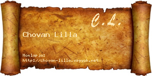 Chovan Lilla névjegykártya